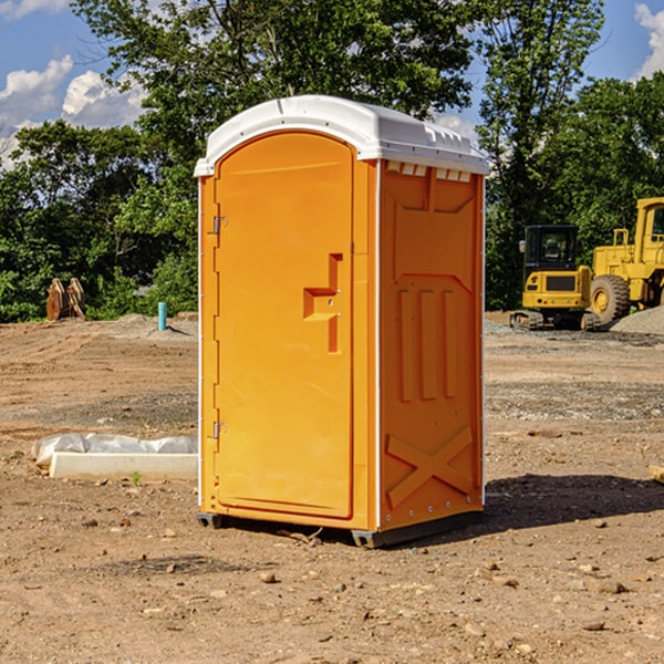 how often are the portable restrooms cleaned and serviced during a rental period in Rome Iowa